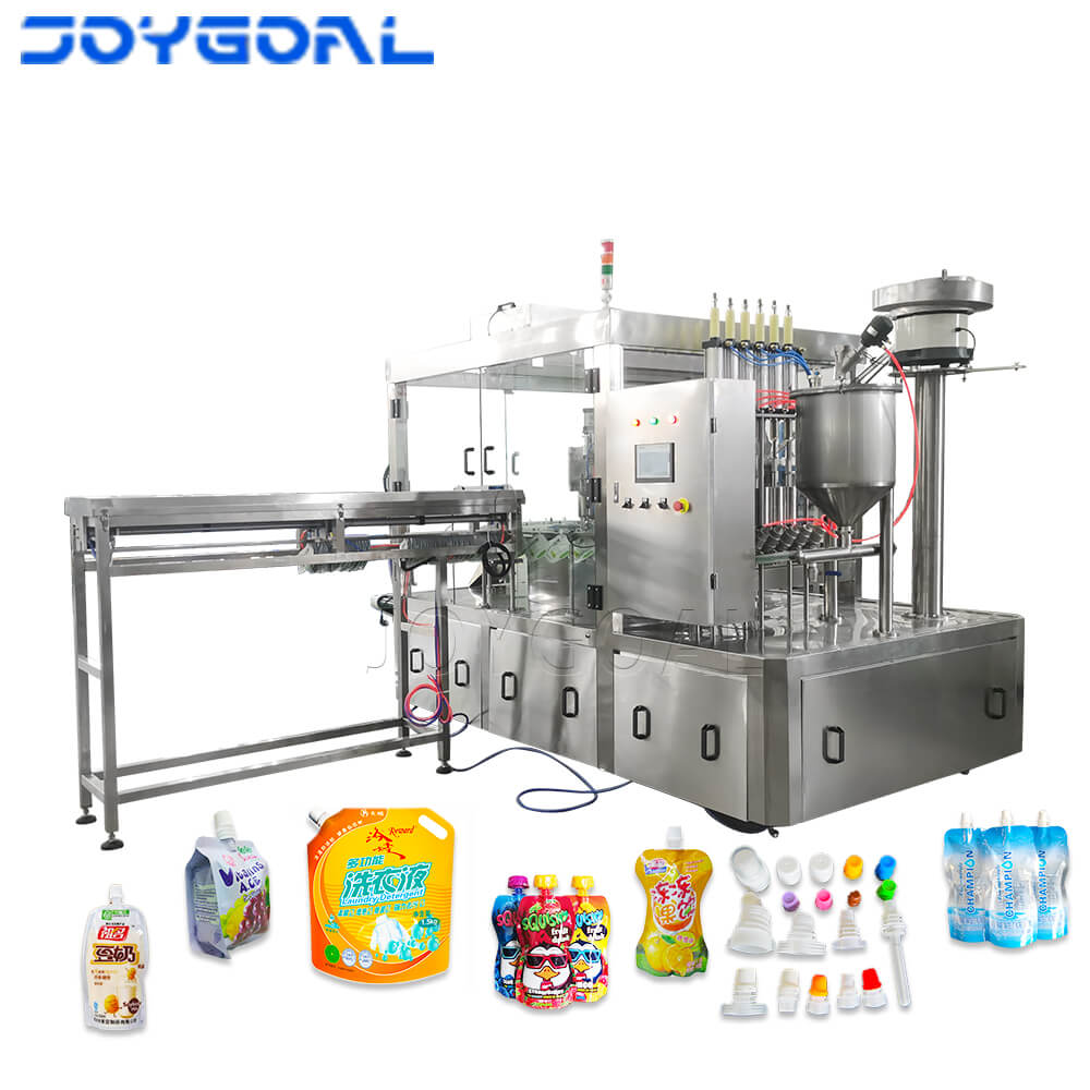 Fully automatic sucking jelly fresh milk yogurt stand-up bag filling machine stand-up bag stand-up bag filling and capping machine
