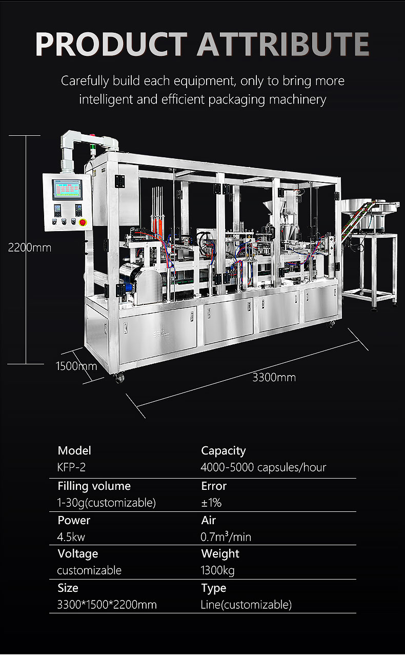 High Speed Fully Automatic Small Scale Filling Nespresso Coffee