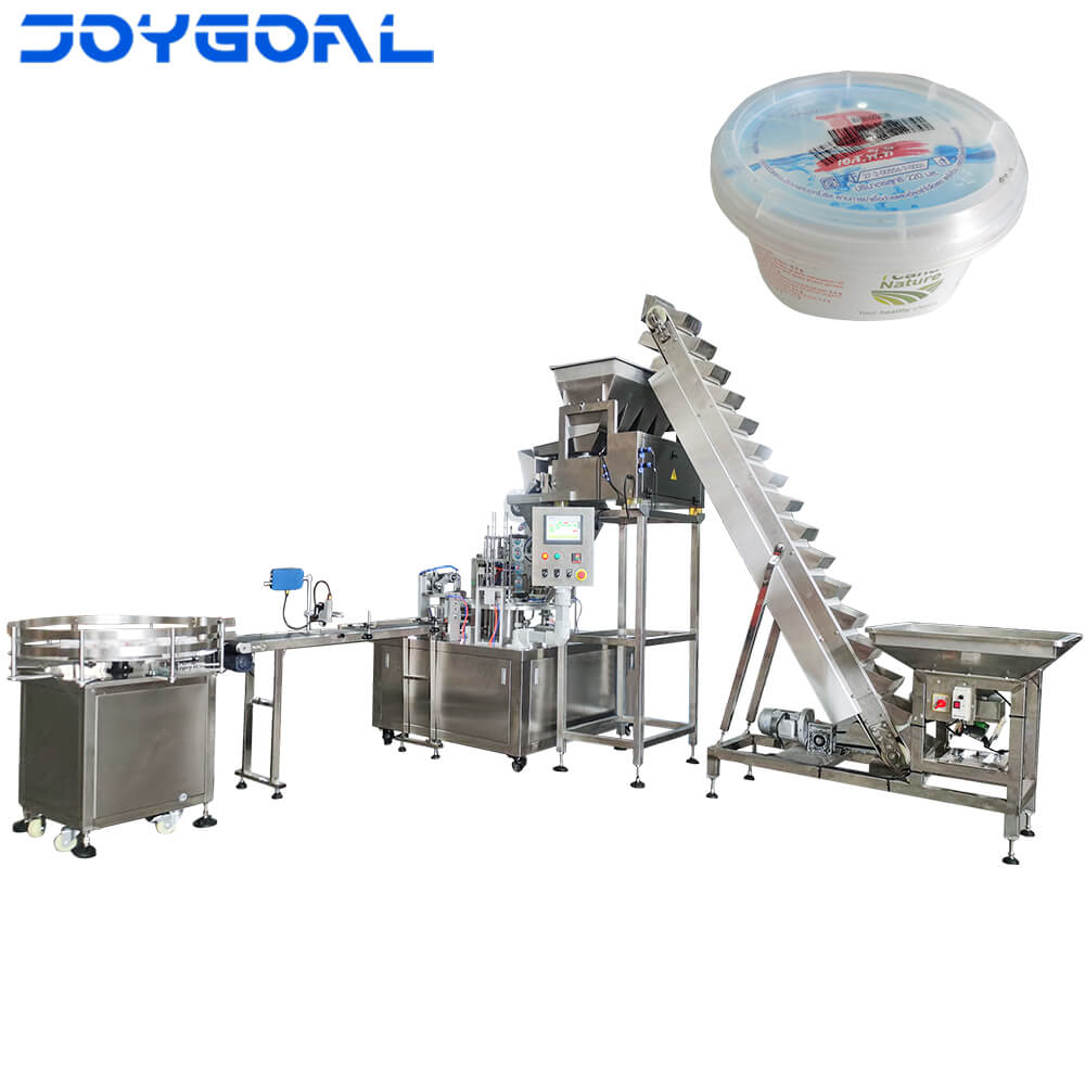 BHZ-1 automatic lifter weighing pan cup filling and sealing machine for cooking salt