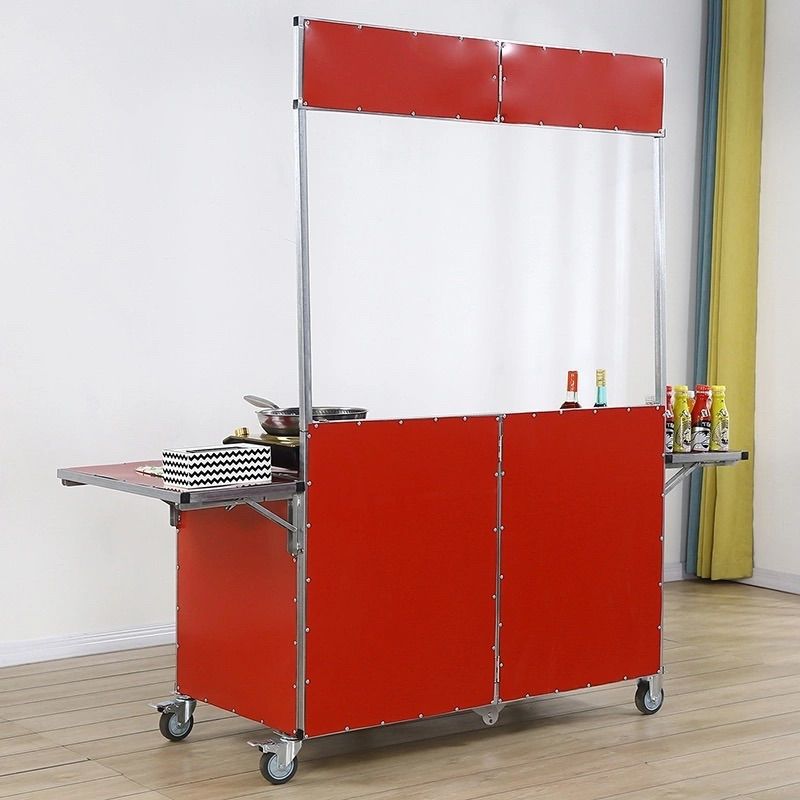 Mobile Deep Fryer Food Cart Concession Equipement Fryers Foldable Hanger Hotdog Food Cart