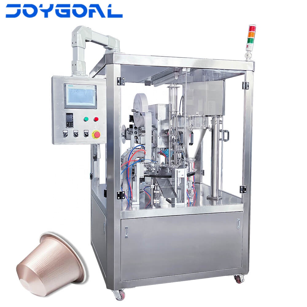 KFZ-1 automatic rotary probiotics freeze-dried powder coffee capsule cup filling and sealing machine [ 3000cups/hour]