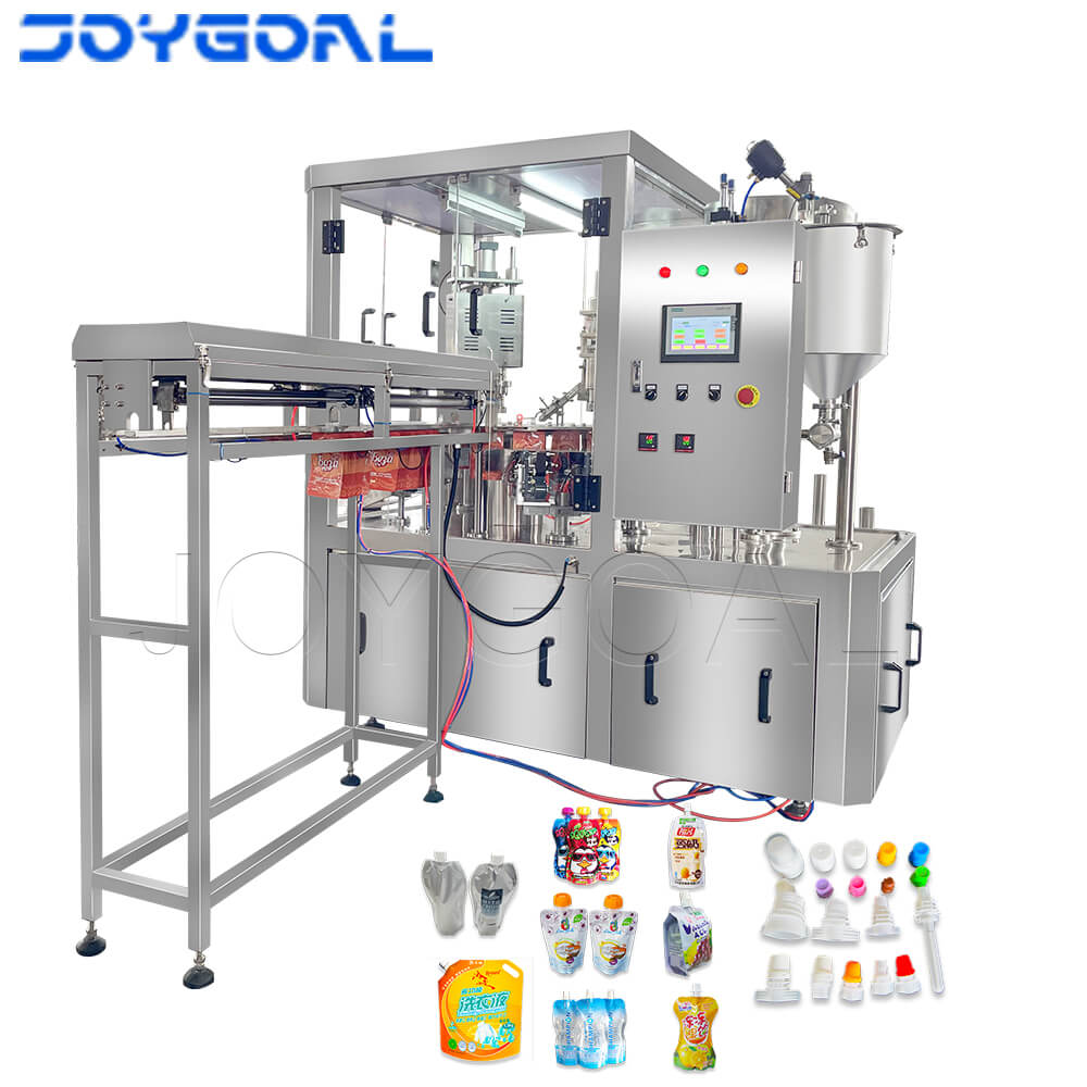 Spouted pouch filling capping machine