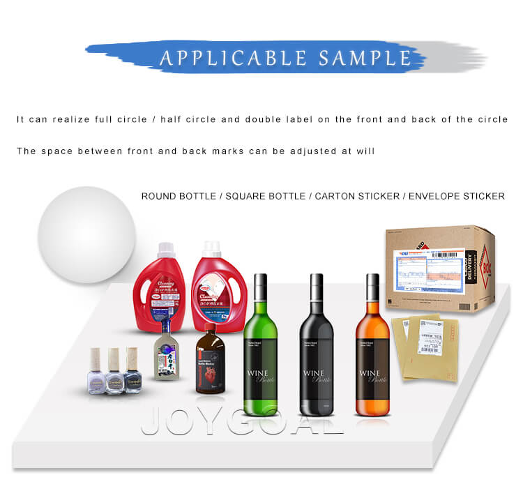 Automatic bottle labeling machines, label applicator machine, square / round / flat bottle label sticker machine