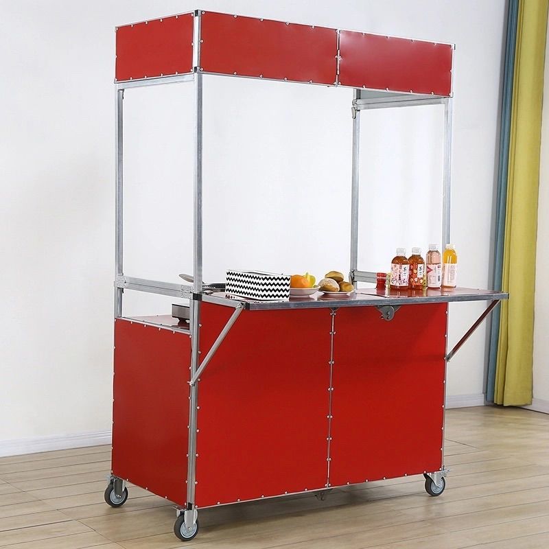 Mobile Deep Fryer Food Cart Concession Equipement Fryers Foldable Hanger Hotdog Food Cart
