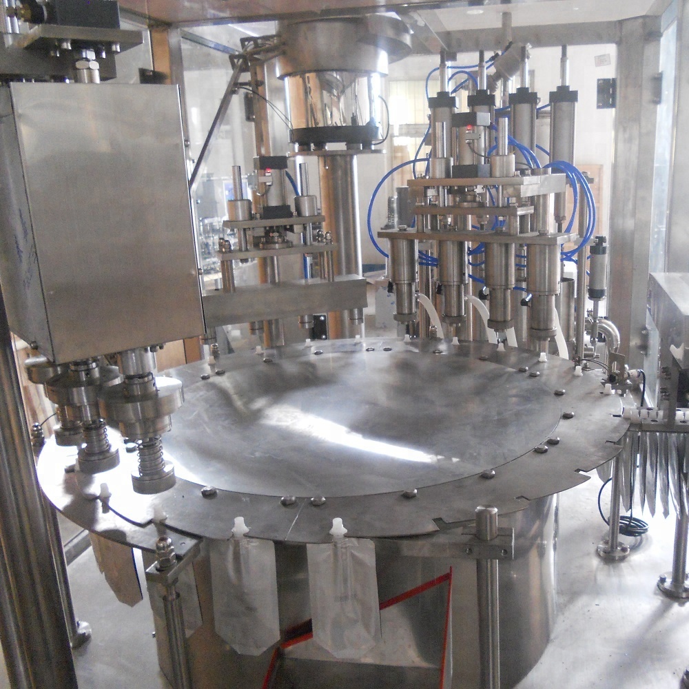ZLD-4A Automatic stand up pouch filling and cap-screwing machine for liquid juice food